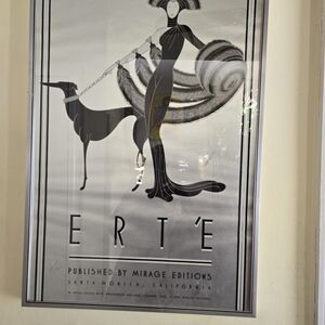 Erte Art Deco Poster by - Black and Gray